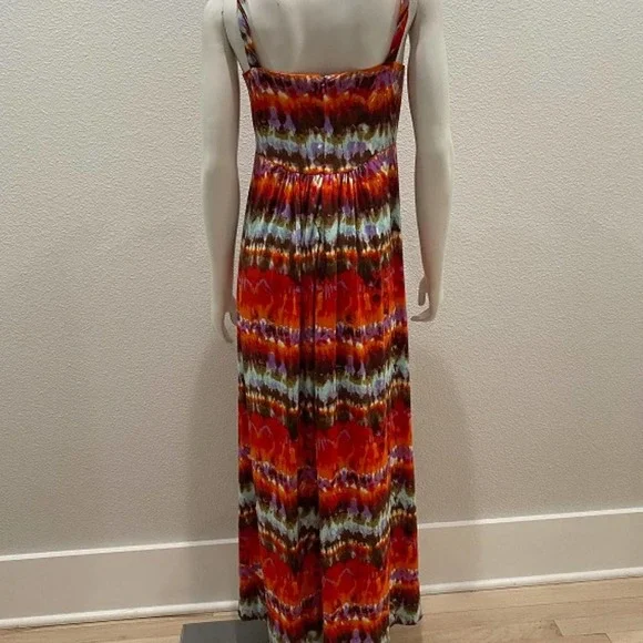 55. MUSE Tie Dye Gorgeous Color Maxi Dress Size 10 - Picture 4 of 9